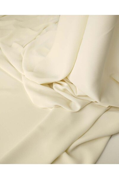 Kumaş Parça Ύφασμα κρεπ σε χρώμα εκρού κρεμ. Πλάτος: 145 εκ.