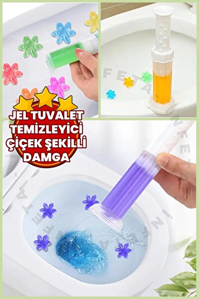İnfeta Çiçek Desenli Jel Tüp Damga Tuvalet Temizleme Jeli Klozet Banyo Koku G...
