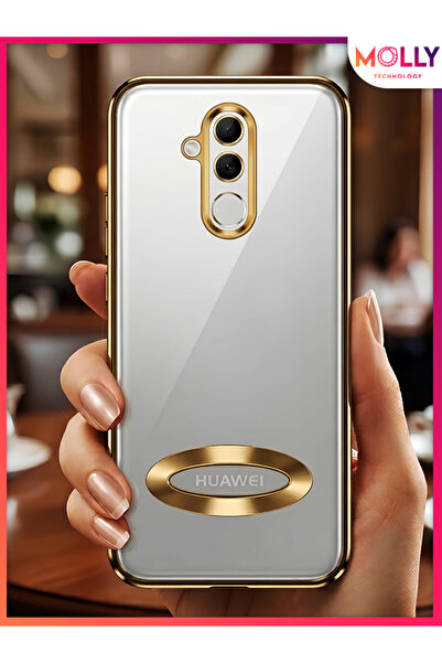 Molly HUAWEİ MATE 20 LİTE İçin Kenarları Gold Lens Koruyuculu Lou Lazer Şeffa...