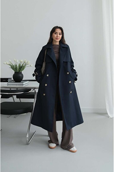 Havoş Μπλε ναυτικό μπουφάν με ζώνη Arius