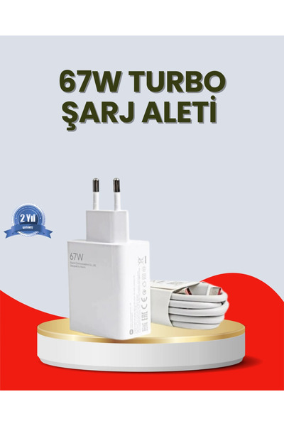 67 Watt Ultra Hızlı Şarj Adaptörü Redmi 9 10 12C Uyumlu