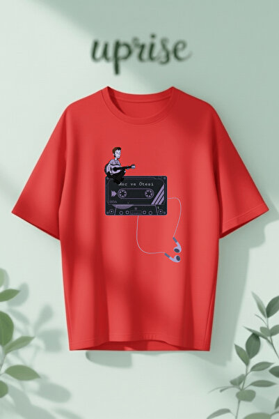 Vordevia Μωβ και περισσότερα χρώματα με στάμπα, βαμβακερό μπλουζάκι oversized