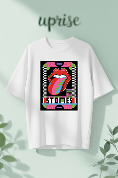 Vordevia The Rolling Stones Τυπωμένο Βαμβακερό Oversize T-shirt