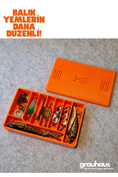 GRAUHAUS Balık Yemi Saklama Kutusu Olta Aksesuar Organizer Balıkçı Çantası Ek...