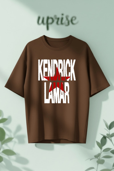 Vordevia Μπλουζάκι Kendrick Lamar από βαμβάκι με στάμπα, σε oversized γραμμή
