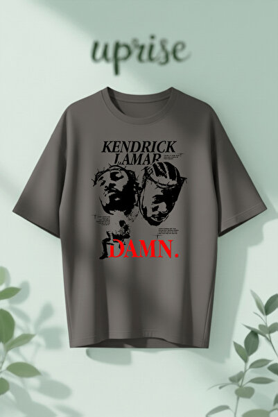 Vordevia Μπλουζάκι Kendrick Lamar από βαμβάκι με στάμπα, σε oversized γραμμή