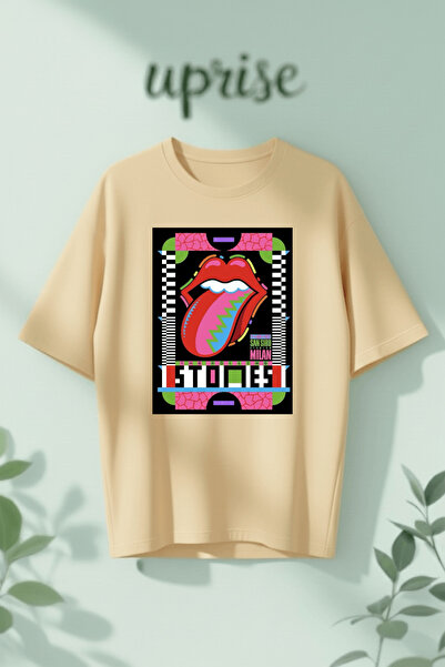 Vordevia The Rolling Stones Τυπωμένο Βαμβακερό Oversize T-shirt
