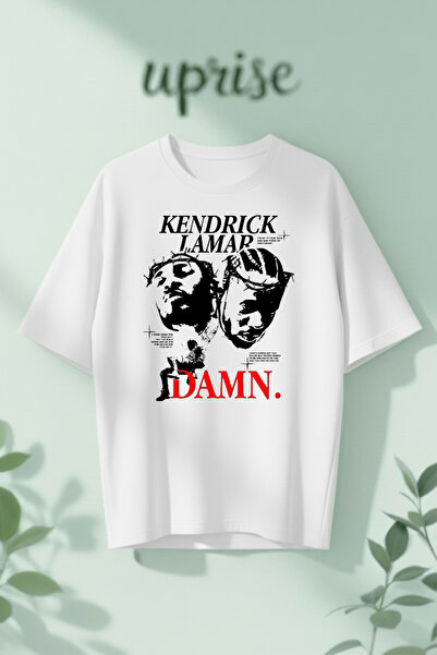 Vordevia Μπλουζάκι Kendrick Lamar από βαμβάκι με στάμπα, σε oversized γραμμή