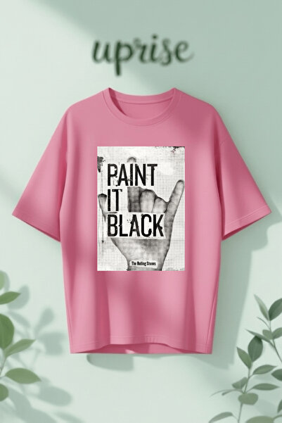 Vordevia Tricou oversize din bumbac cu imprimeu The Rolling Stones Paint It B...