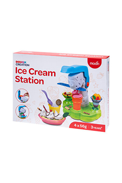 Moon محطة آيس كريم للأطفال. 4 × 50 جرام من العجين.