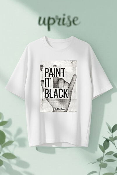 Vordevia Tricou oversize din bumbac cu imprimeu The Rolling Stones Paint It B...