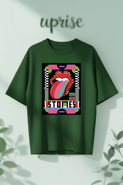 Vordevia Tricou oversize din bumbac cu imprimeu The Rolling Stones