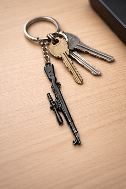 HER ŞEY NOTA www.herseynota.com Μεταλλικό μπρελόκ Unisex με φιγούρα, Μαύρο χρ...