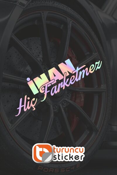 Turuncu Sticker ملصق Believe It Never Matters مقاس 20x6 سم - ملصق للسيارة - ا...