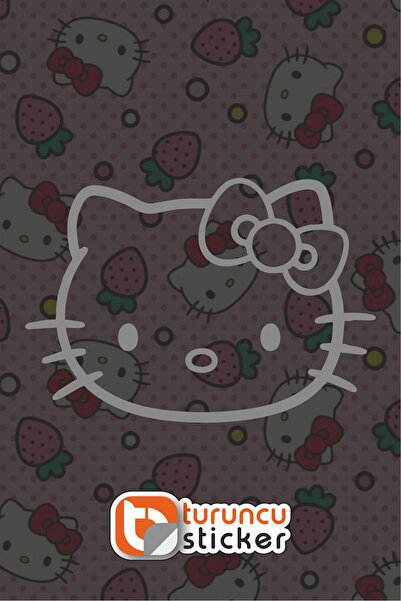 Turuncu Sticker Hello Kitty Sticker Etiket 10x7 cm – Araç – Motor – Laptop - ...