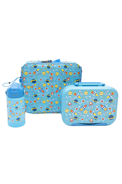 Moon صندوق غداء بنتوزا للأطفال - أقسام مقاومة للتسرب، آمنة للاستخدام في الميك...