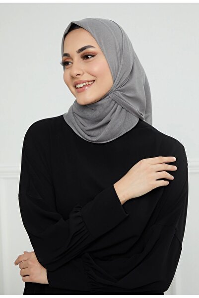 HIJAB VIP طرحة شاش تركي ميني | رمادي غامق