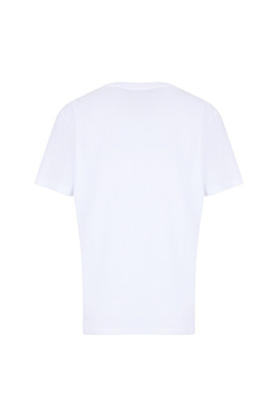 Discovery Expedition D6SL-TST3589 Beyaz Bisiklet Relaxed Düz Kadın T-Shirt