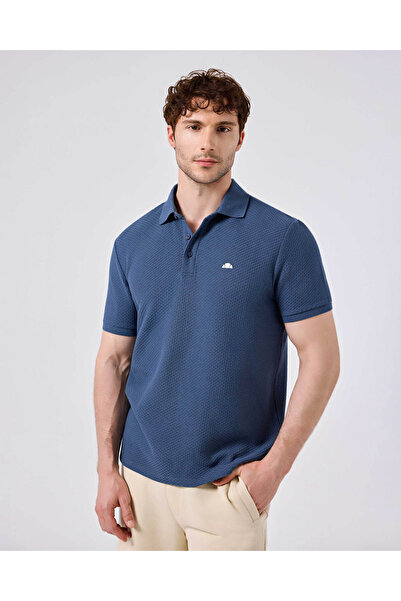 Ellesse Ανδρικό μπλουζάκι πόλο με λαιμόκοψη σε μπλε ναυτικό χρώμα 6Sm5010