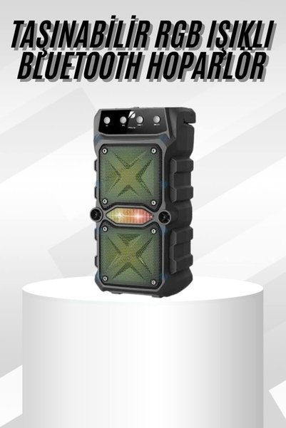 NO BRAND Bluetooth Hoparlör Çift Çıkışlı Güçlü Bataryalı Kablosuz Yüksek Ses Kaliteli