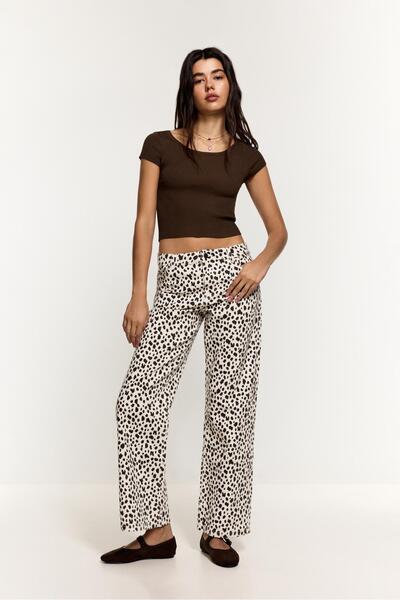 LEFTIES Baskılı straight fit jean