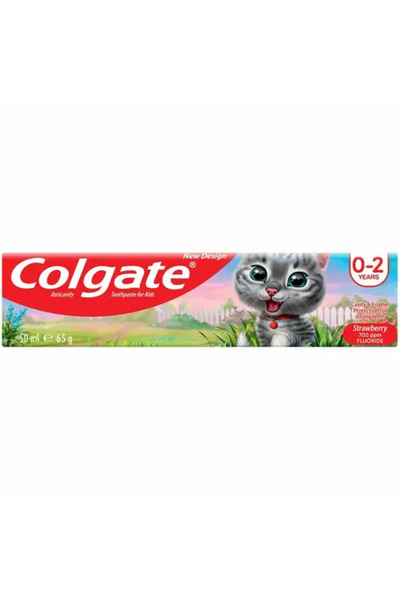 Toothpaste معجون أسنان كولجيت للأطفال بنكهة الفراولة، مضاد للتسوس، 50 مل