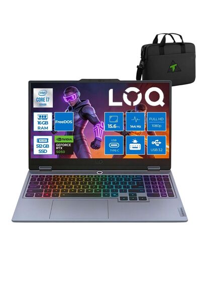 LENOVO Loq 15IRX10 I7 13700HX 16GB Ddr5 512GB SSD RTX5050 8gb FDOS 15.6" IPS&...