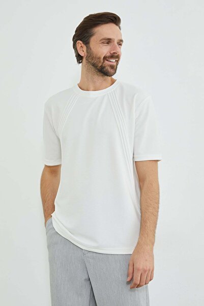 Fulla Moda Tricou cu decolteu rotund din Jacquard