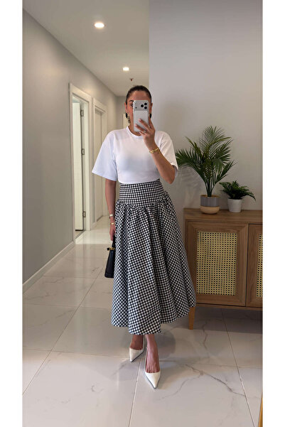 BİRCANÇİL Μαύρη φούστα ποτικάρελ Hunsar