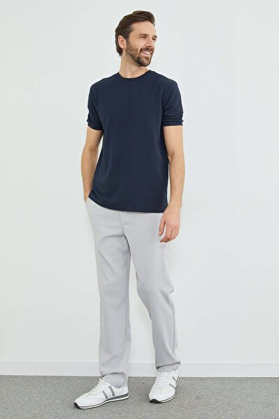 Fulla Moda Pantaloni de jogger texturați cu talie elastică