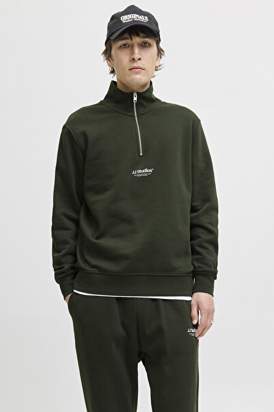 Jack & Jones Jack Jones Soho Relax Fit Collar Zippered Men's Sweat 12278793
