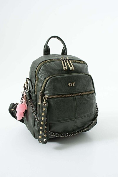 H&D COLLECTİON 571 COLLECTİONE Πλυμένο Δέρμα, Πολλαπλές Θήκες, Σακίδιο Πλάτης...