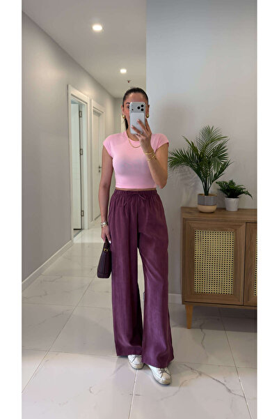 BİRCANÇİL MD Subse Παντελόνι Μπορντό Τένσελ