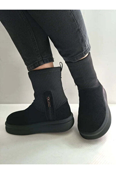 PASS Γυναικεία casual μποτάκια 87008A 01-Z ΜΑΥΡΟ ΒΕΛΟΥΔΟ - Μαύρο, 40