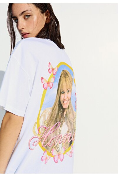 ZAVIXO -Women's Hannah Montana Printed Oversize T-Shirt 100% Cotton |   Comfo...