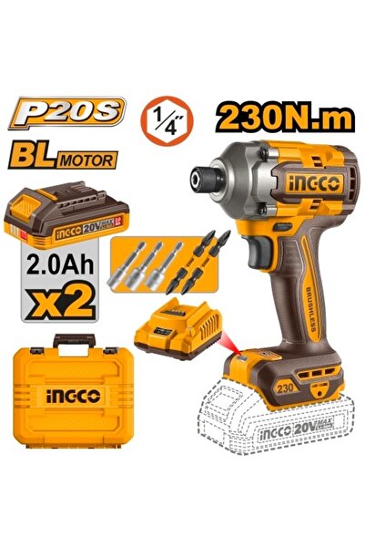 Ingco Κρουστικό Δράπανο 20 V 230 Nm