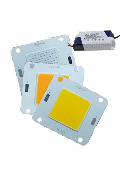 DORA LED 50W Cob Led Projektör Ledi DRİVER DAHİL 50 Watt Cob Led Amber Sarı