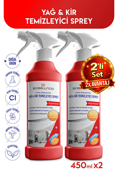 BioBellinda Doğal Yağ Kir Temizleyici Sprey En Zorlu Kirlerde Kolay Çözüm 750...