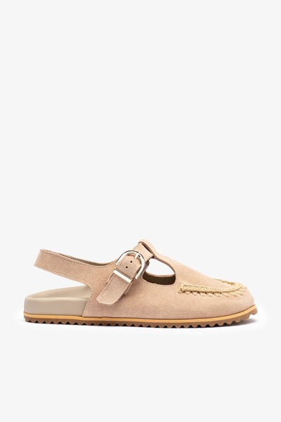 Louis Cardy Γυναικεία σανδάλια Lorin Beige Suede Leather