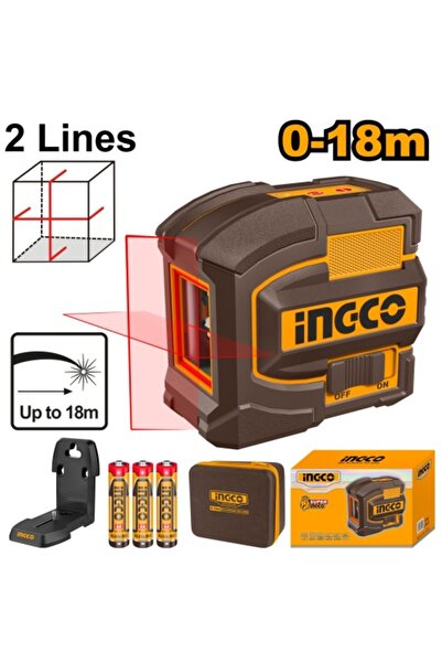 Ingco Κόκκινο αλφάδι λέιζερ με αυτόματη χωροστάθμηση 0-18 μ. HLL 156503