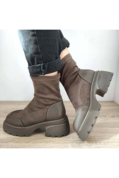 FORMAZIONE Γκέτες casual DAMA 7980-1 ΚΑΦΕ ΧΑΚΙ + ΒΕΛΟΥΔΟ - Καφέ, 39