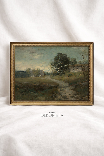 HOME DEKORİSTA Vintage Πλαισιωμένο ΧΩΡΙΣ ΓΥΑΛΙ, Σκούρο Τοπίο, Τοίχος Γκαλερί,...