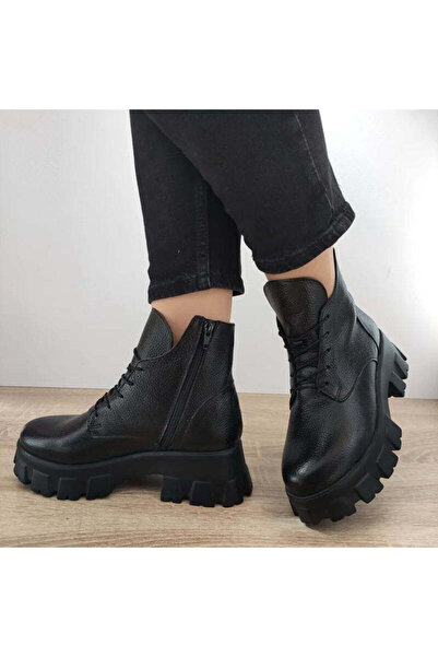 PERLLA Γυναικεία casual μποτάκια 3454-1 BLACK BISONAT - Μαύρο, 40