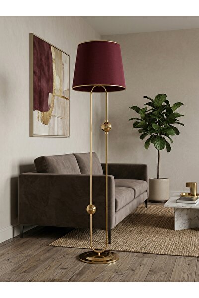 VENÜS NOVA SCEPTRUM GOLD METAL LAMBADER | BORDO GOLD ŞERİT KUMAŞ BAŞLIK SALON...