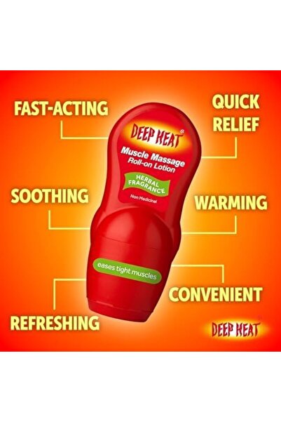 Deep heat Three Packs Of Muscle Massage Roll-On Lotion 50Ml, Pack of 3