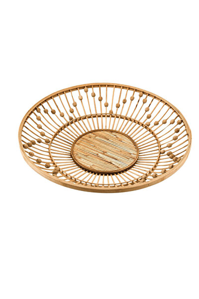 Paşabahçe Natural Bamboo Decorative Plate L