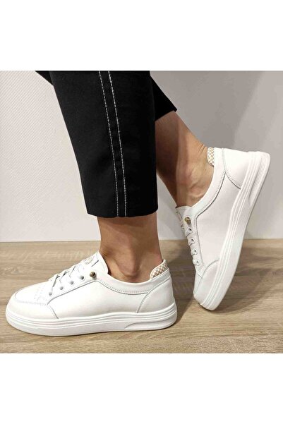 FRANCO GERARDO Γυναικεία αθλητικά παπούτσια 229980 - 37, Λευκό + βερικοκί