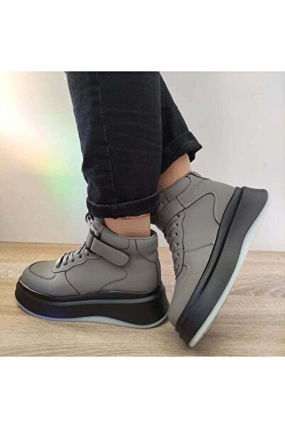 FRANCO GERARDO Γυναικεία casual μποτάκια 36019-1 ΓΚΡΙ ΝΑΜΠΟΥΚ - Γκρι, 40