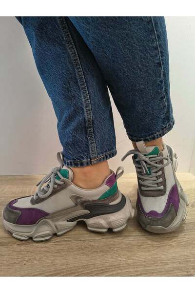 FRANCO GERARDO ΓΥΝΑΙΚΕΙΑ ΑΘΛΗΤΙΚΑ ΠΑΠΟΥΤΣΙΑ HY5796 ΓΚΡΙ ΜΩΒ - 40