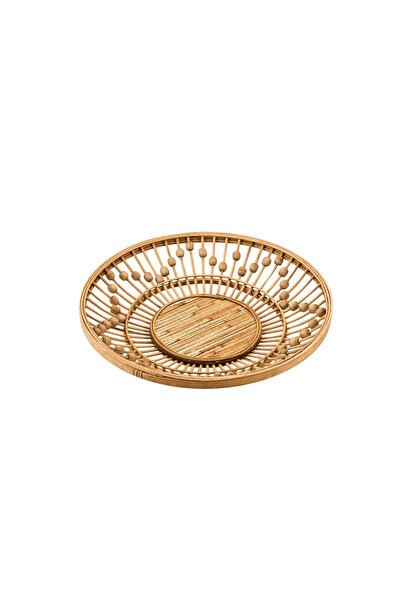 Paşabahçe Natural Bamboo Decorative Plate S